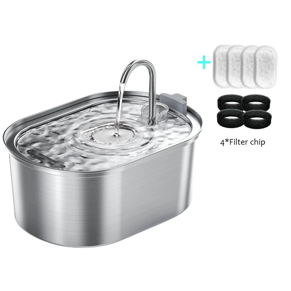 Cat Water Fountain - Automatic & Stainless Steel